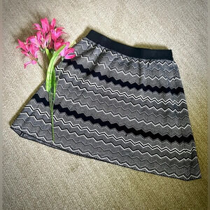 Joe B Zig Zag Striped Skirt - XS